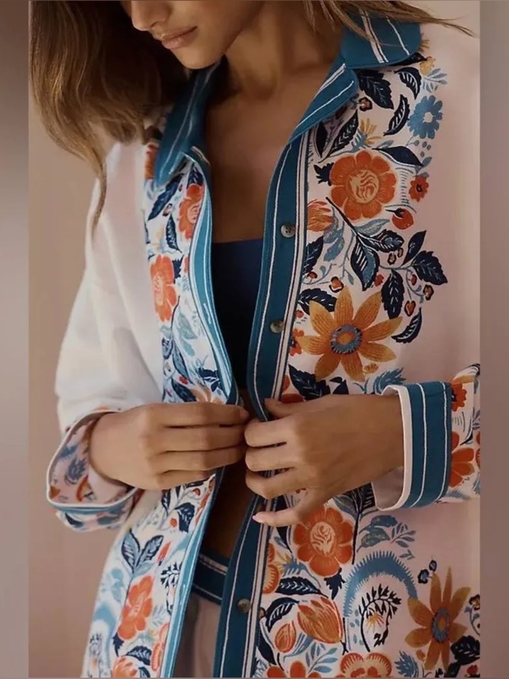 Anthropologie Real Fun, Wow! Exclusive button-down top with embroidery - Picture 3 of 6